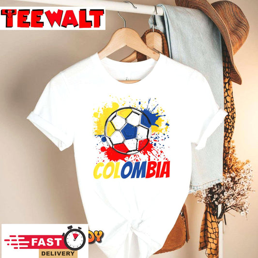 Colombia Soccer Colombian Flag Men Women Kids T-Shirt