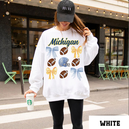 Coquette Michigan Football Sweatshirt - College Game Day Shirt