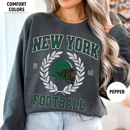 Jets Football Sweatshirt, Vintage New York Crewneck, Aaron Rodgers Style