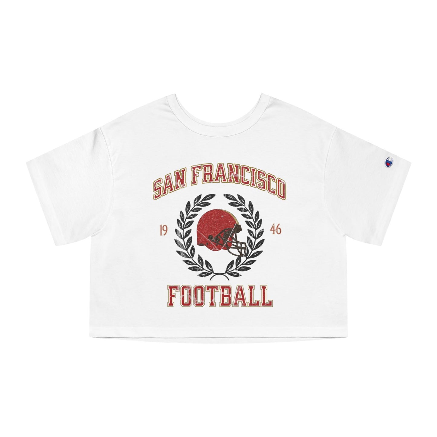 San Francisco Football Retro Crop Top - Vintage Game Day Shirt