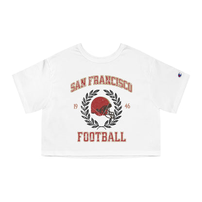 San Francisco Football Retro Crop Top - Vintage Game Day Shirt