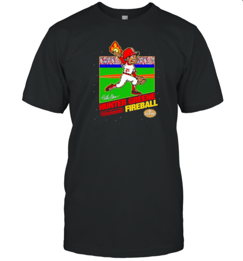 Hunter Greene 8 bit Mlbpa Cincinnati Fireball T-Shirt