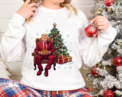 Trump Christmas Tree Shirt - Xmas Trump Hoodie & Sweatshirt