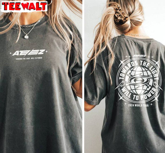 Ateez World Tour Creative Shirt, Fantastic The World Tour Crewneck Long Sleeve