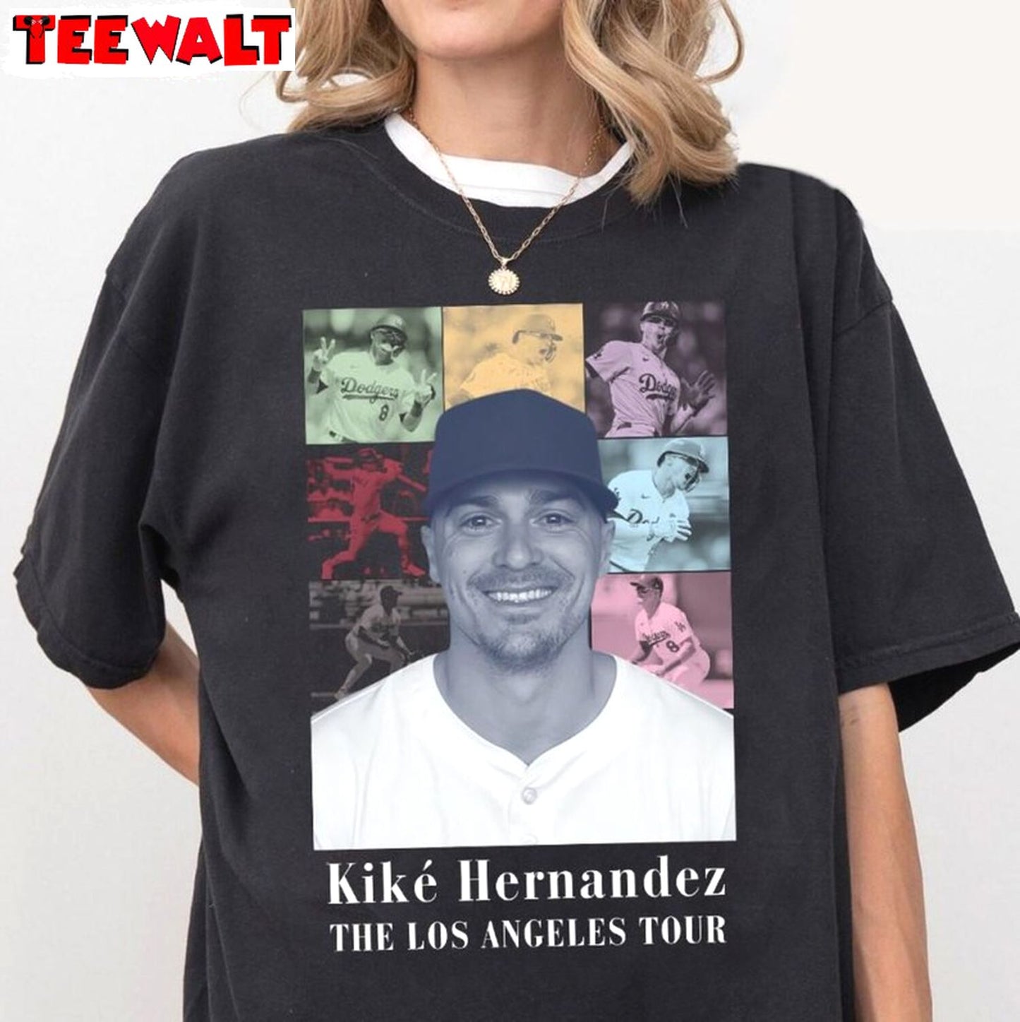 Kike Hernandez The Los Angeles Tour Vintage T-Shirt, Los Angeles Baseball Retro Shirt