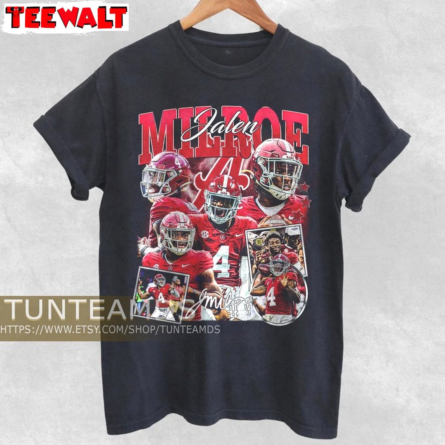 Vintage Jalen Milroe Shirt, Football Classic 90s Shirt, For Family