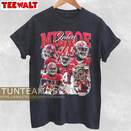 Vintage Jalen Milroe Shirt, Football Classic 90s Shirt, For Family