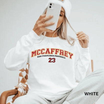 Christian Mccaffrey San Francisco Football Crewneck Sweatshirt Hoodie