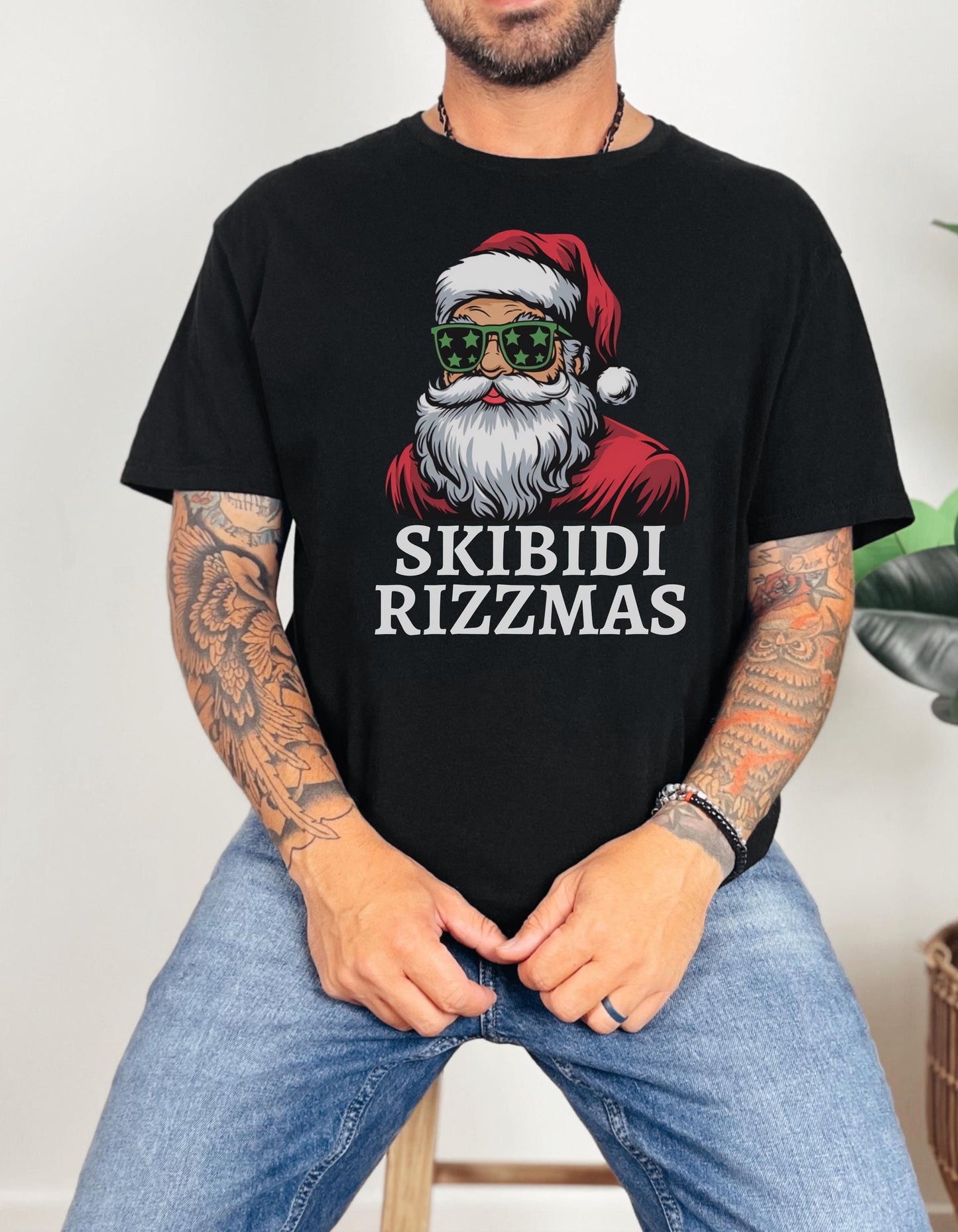 Skibidi Rizzmas Santa Claus Charisma Unisex Holiday T-Shirt