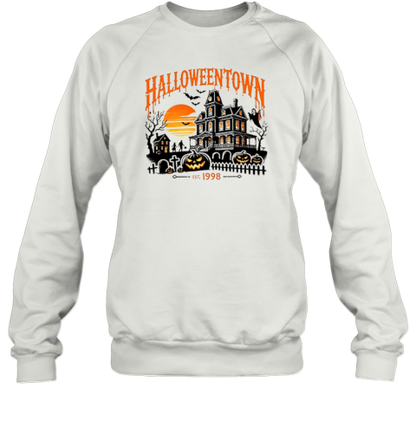 Halloween Town Pumpkin Ghost Bat Teacher T-Shirt