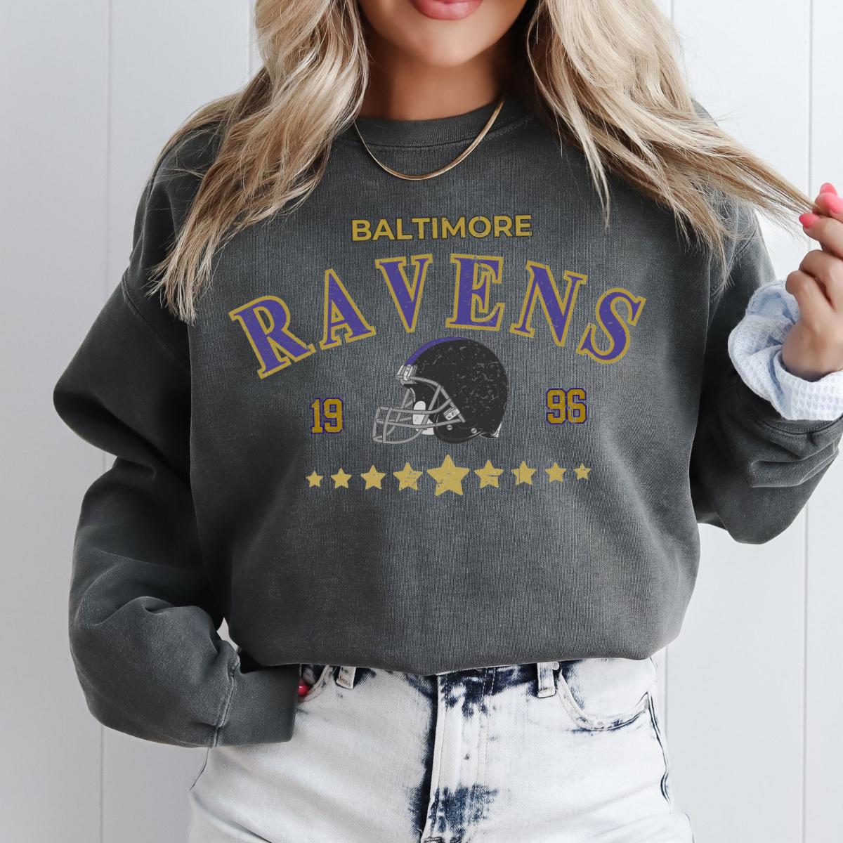 Vintage Baltimore Ravens Sweatshirt - Nfl Gameday Apparel