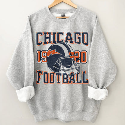 Chicago Football Sweatshirt, Vintage Bear Football Crewneck Shirt