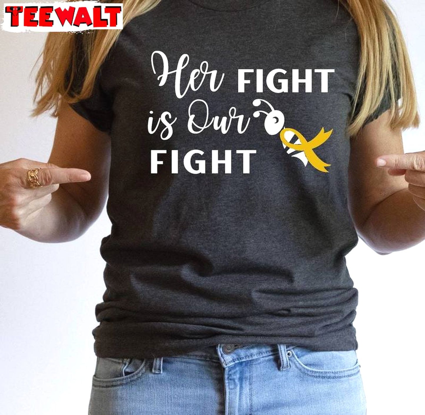 Her Fight Is Our Fight Sweatshirt , Vintage Short Sleeve Tee Tops For Men Women