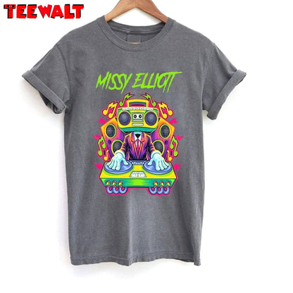 Awesome Missy Elliott Shirt, Trendy Music Tour Long Sleeve Tee Tops