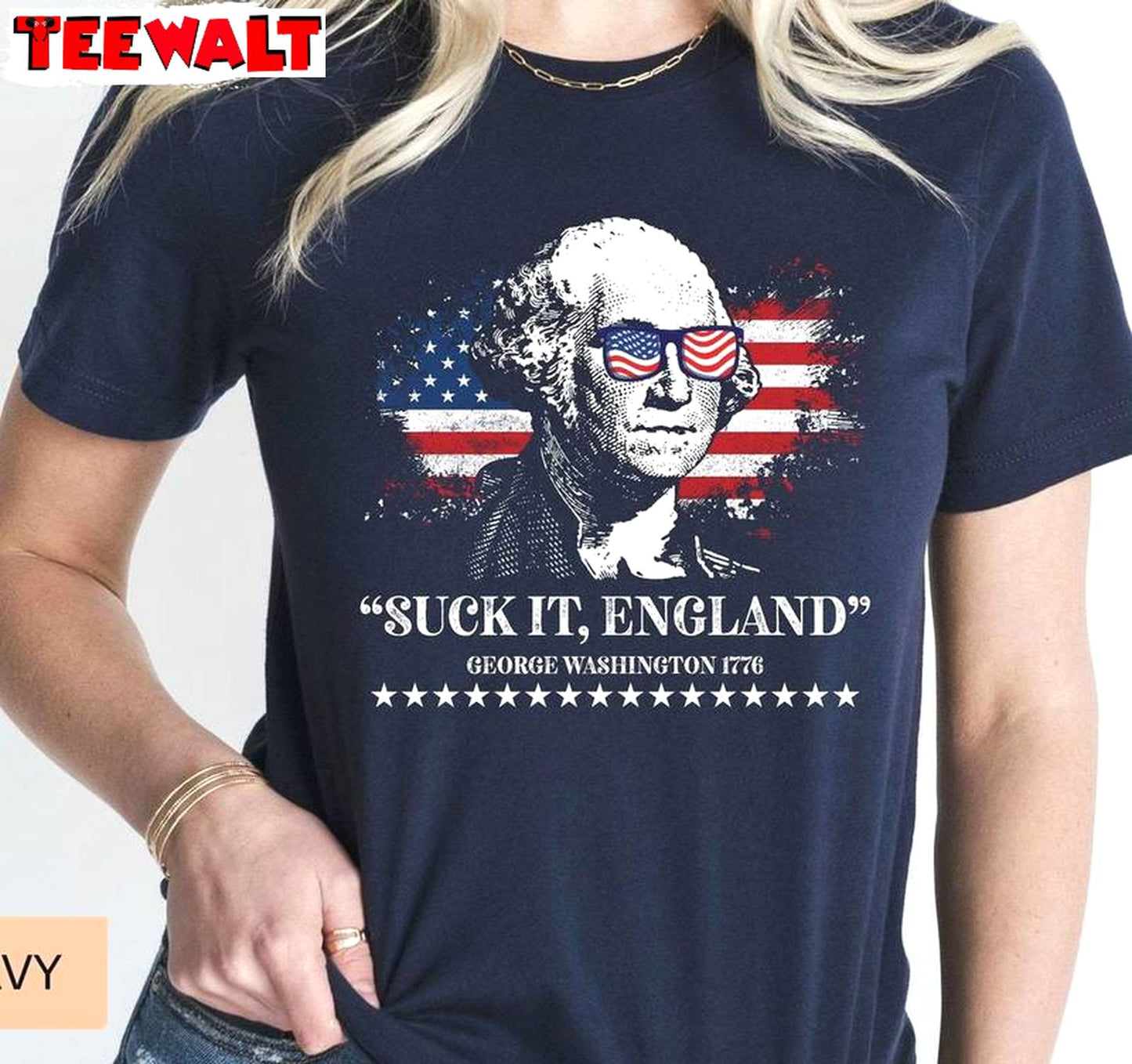 Suck It England Trendy Shirt, George Washington Crewneck Long Sleeve