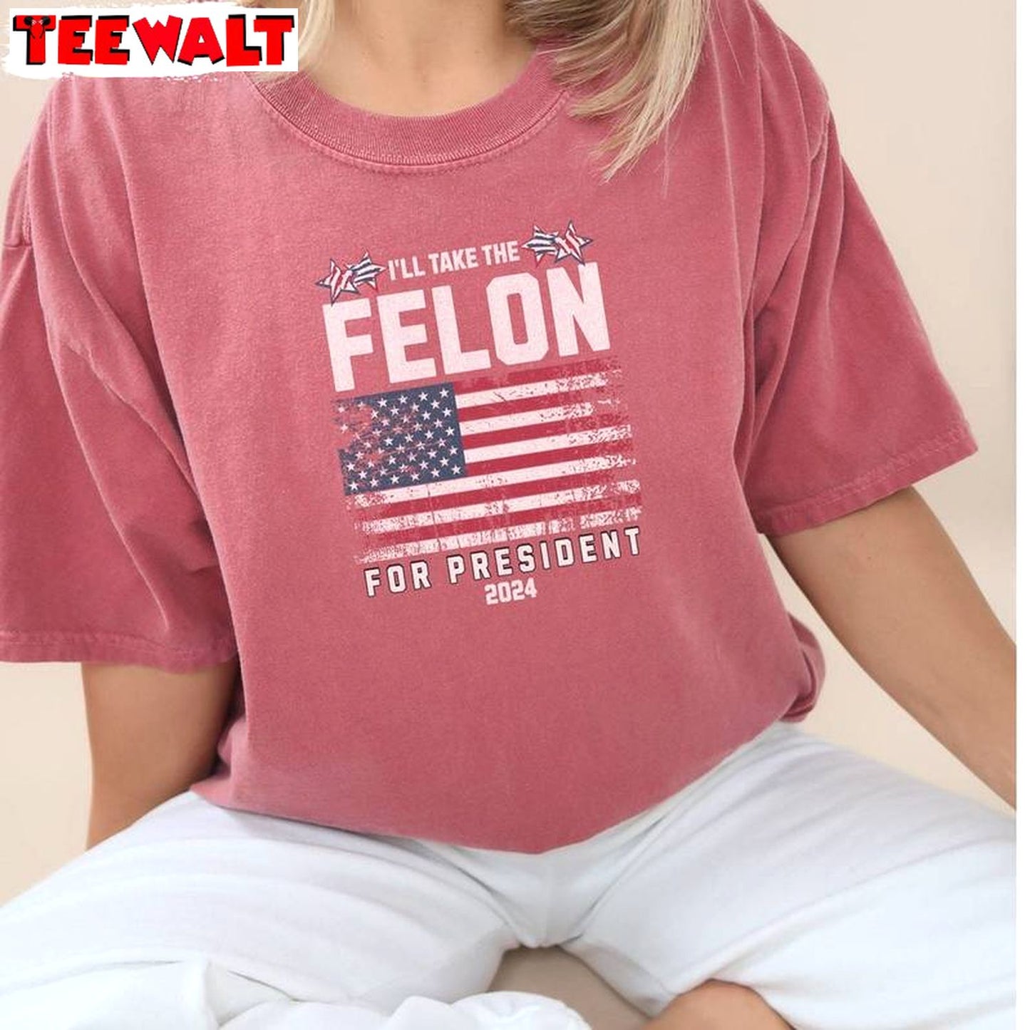 I'm Voting For The Felon Inspired Shirt, Cool Design Anti Government Crewneck