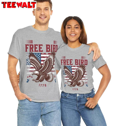 Free Bird America Cool Design Shirt, Funny Eagle Tank Top