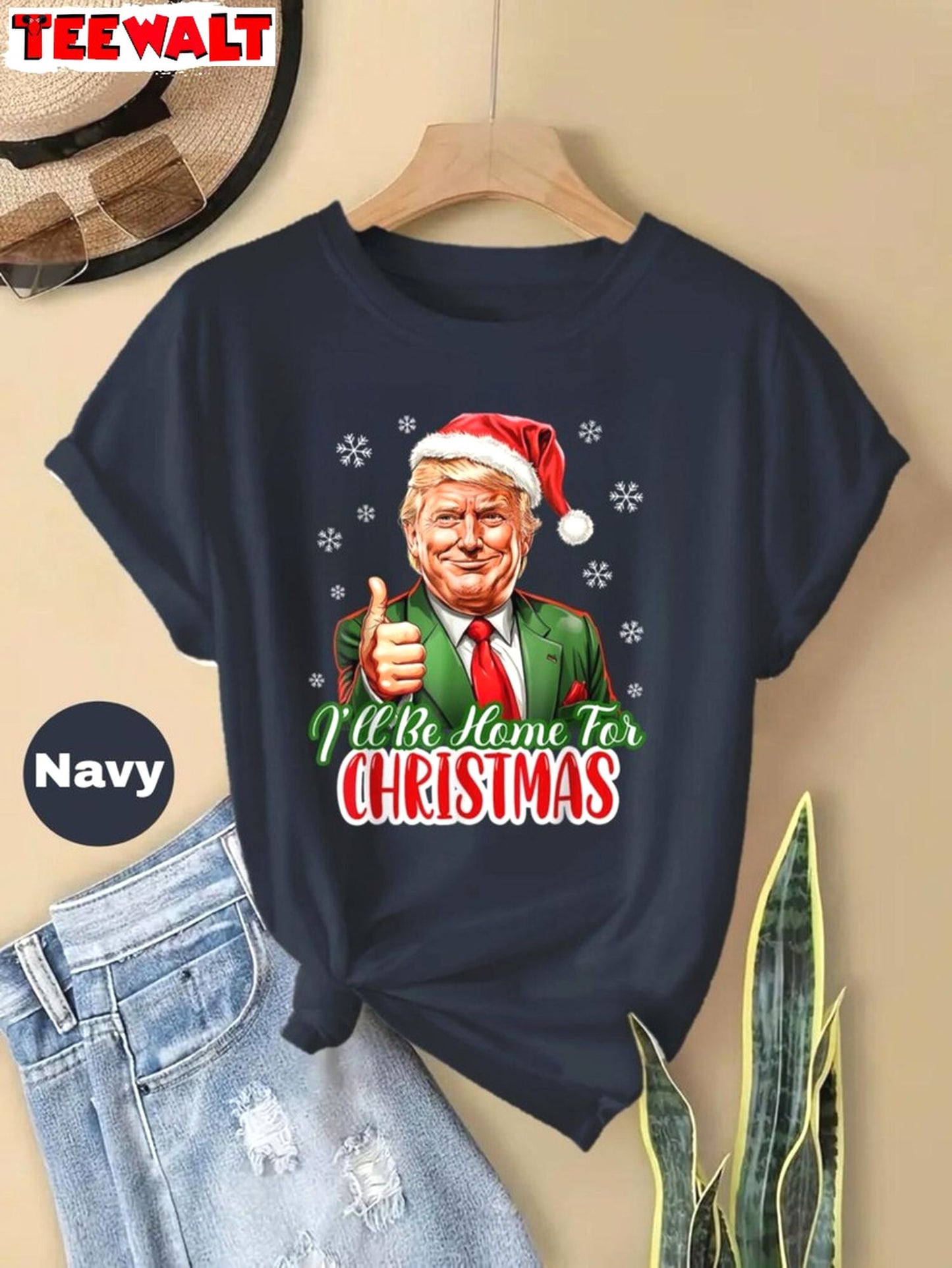 Funny Trump 2024 Santa Claus T Shirt, Christmas Holiday Tee