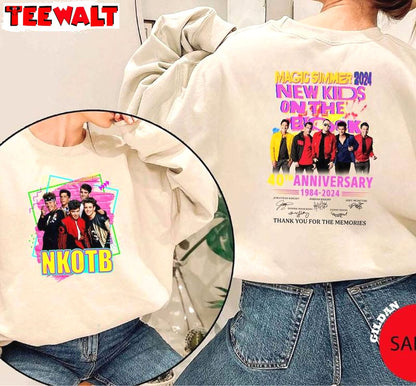 Must Have 40th Anniversary Sweatshirt , New Rare New Kids On The Block Shirt Tank Top