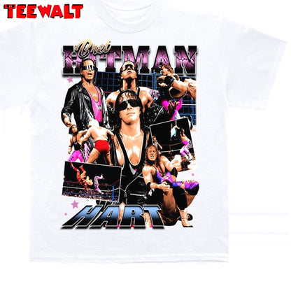 Bret Hart Vintage Shirt, Wwe Hitman Long Sleeve Sweater