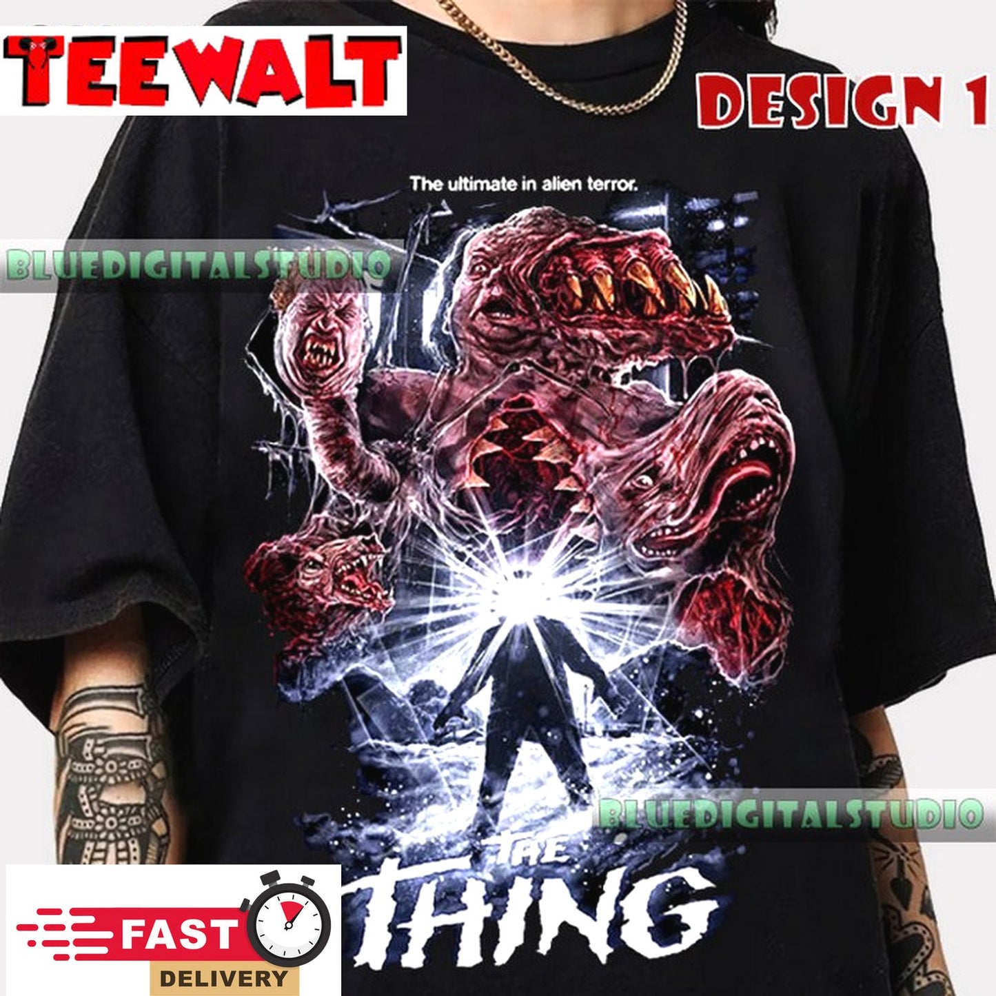 The Thing Movie Soft T-Shirt, The Thing Poster 80s Movie Shirt