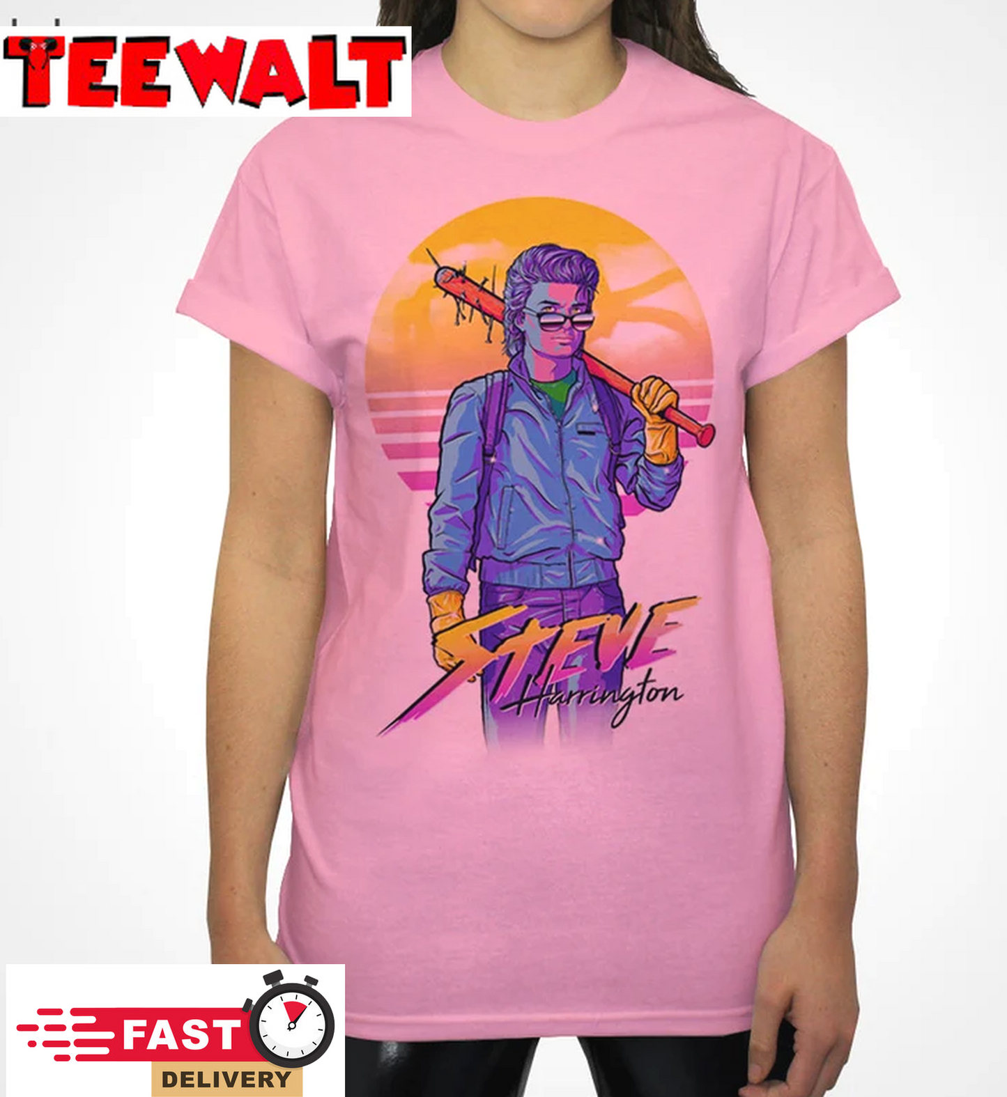 Steve T-shirt Retro 80s 11 T Shirt Stranger Eleven Elle Top Waffle T Shirt TV Show Nerdy Geeky T Shirt