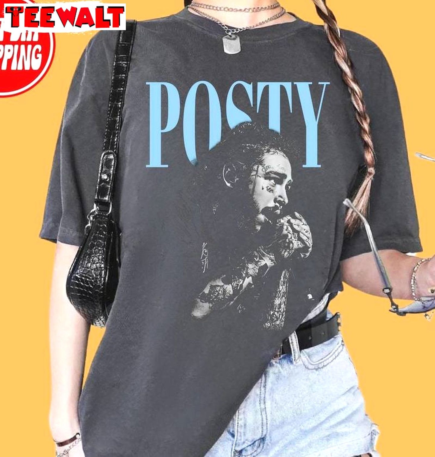 Cool Design Post Malone Tour Shirt, Post Malone Music Rap Short Sleeve Crewneck