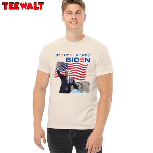 Bye Bye Friends Biden Shirt, Political Meme Short Sleeve Tank Top