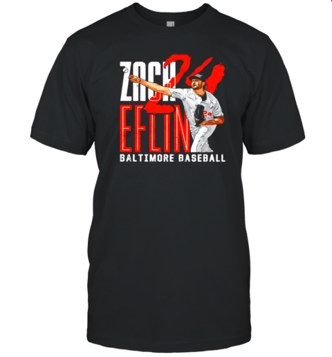 Zach Eflin 24 Baltimore Orioles Graphic T-Shirt