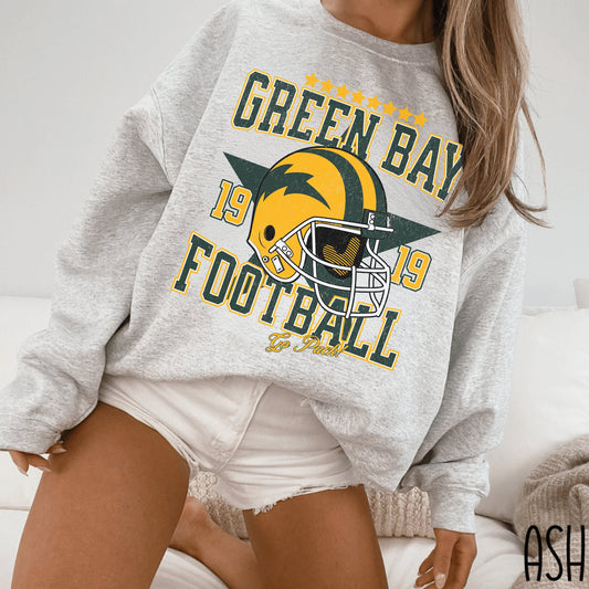 Green Bay Football Sweatshirt, Packers Crewneck, Vintage Style Sweater