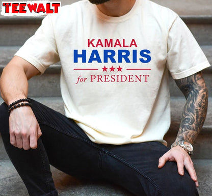 2024 President Kamala Harris Shirt, Girl Power Short Sleeve Crewneck