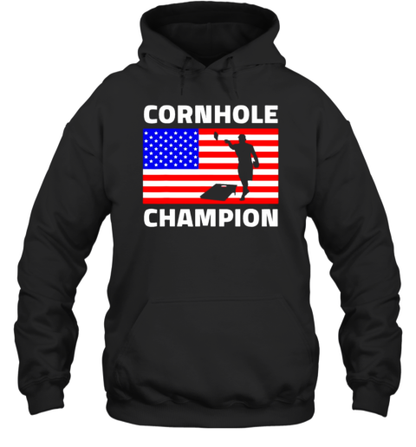 Cornhole Champion American Flag Usa T-Shirt