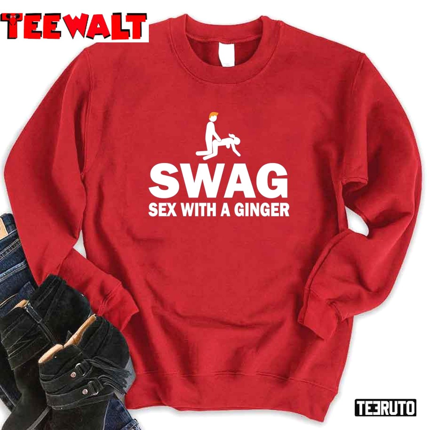 Funny Swag Sex With A Ginger Unisex Sweatshirt