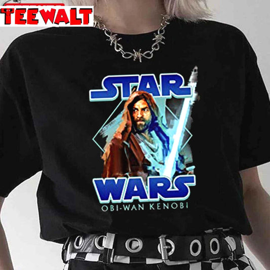 Obiwan Kenobi Jedi Lightsaber Portrait Star Wars Unisex T-Shirt