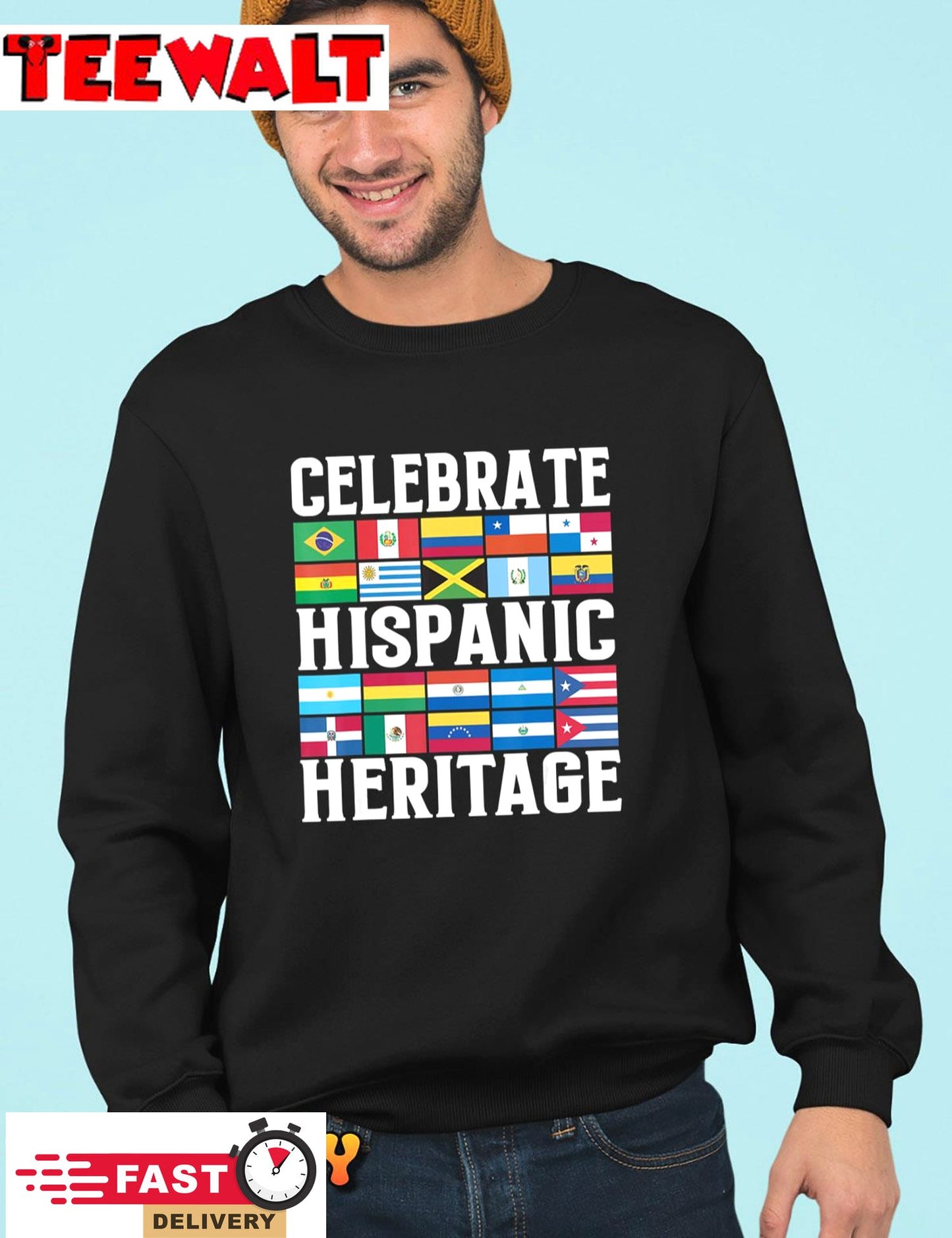 Hispanic Heritage Month Latino Flag all Countries T-Shirt 42860