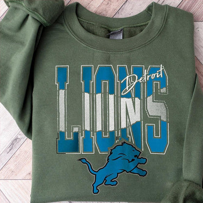 Vintage Detroit Lions Football Sweatshirt - Perfect For Fans