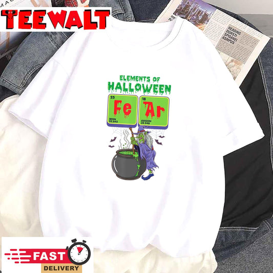 Periodic Table Science Funny Elements Of Halloween Witch T-Shirt