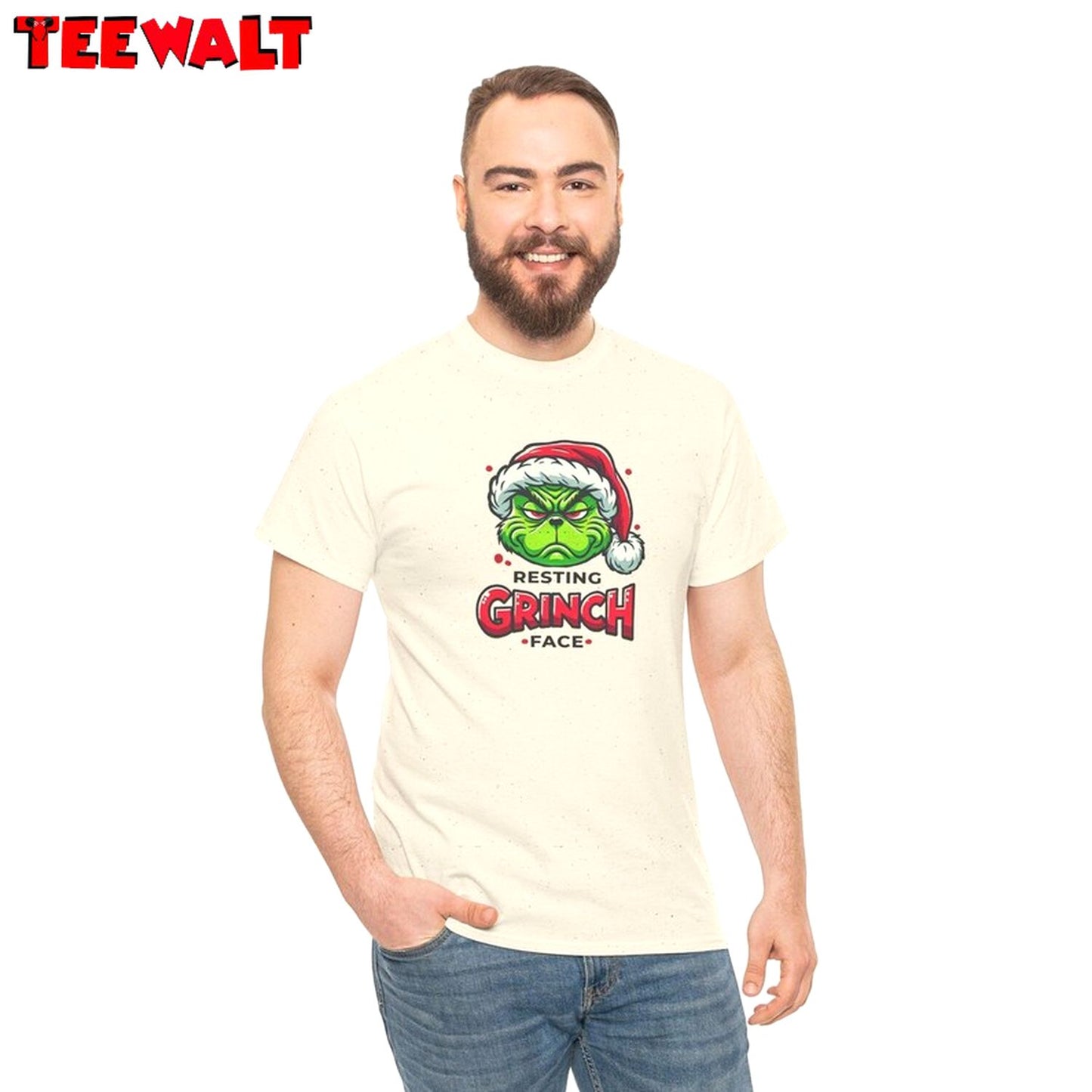 Resting Grinch Face T Shirt, Funny Sarcastic Christmas, T-shirt