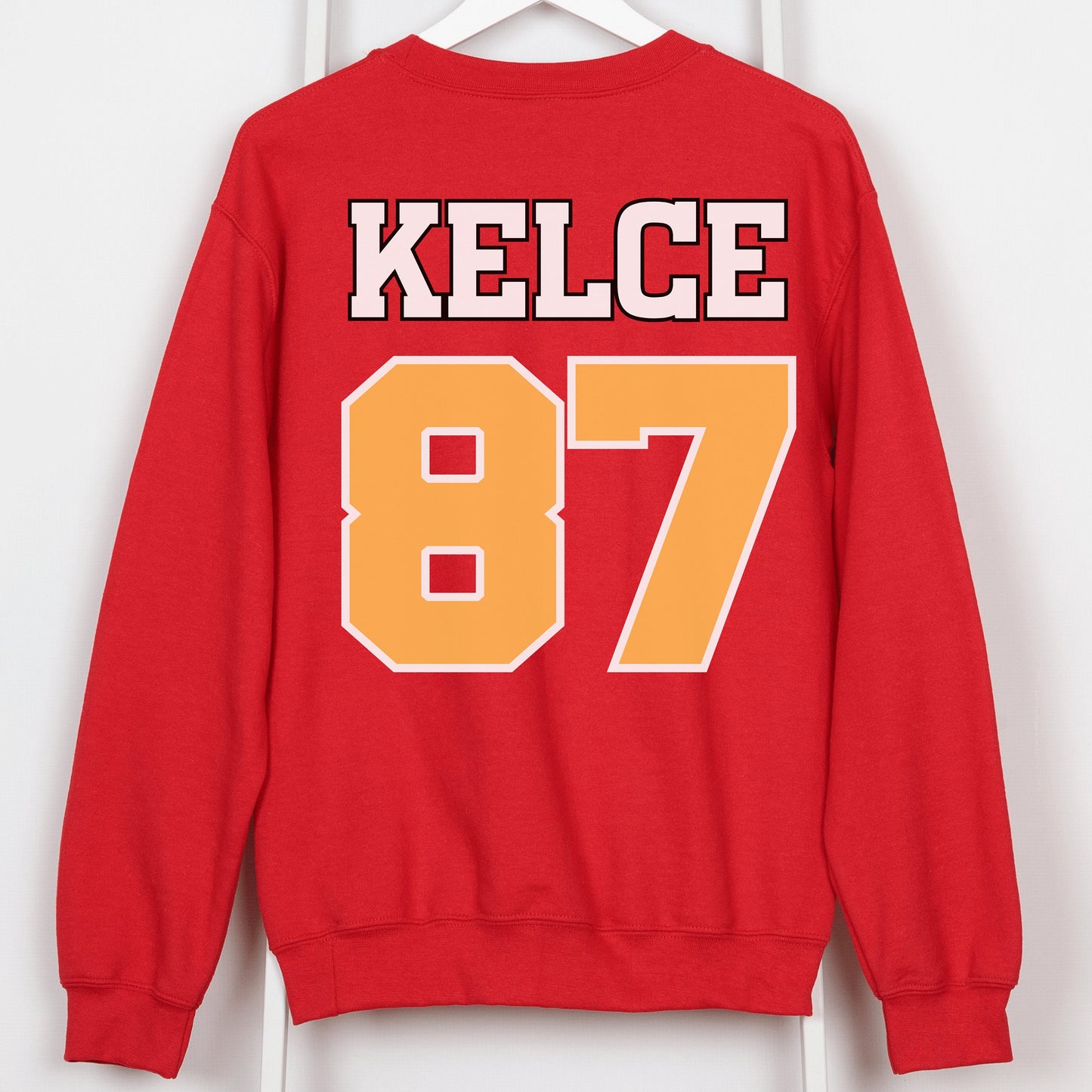 Travis Kelce Football Crewneck Sweatshirt Kansas City Football Fan Gift