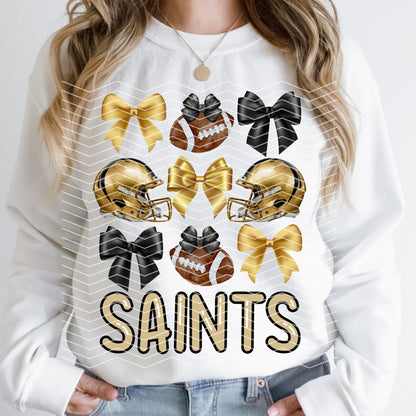 Coquette Saints Game Day Preppy New Orleans Apparel