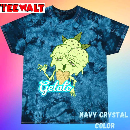 Gelato Melting Marijuana Icecream 420 Unisex Tie Dye T-Shirt