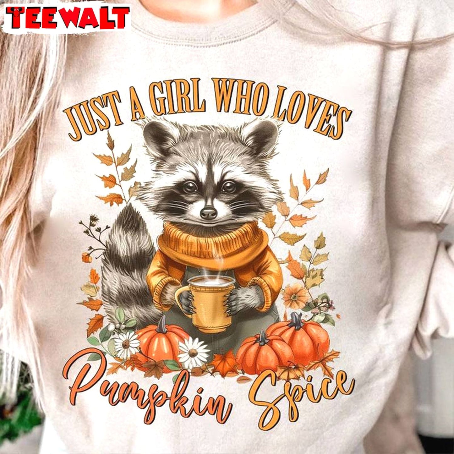 Fall Girl Pumpkin Spice Short Sleeve , New Rare Feral Girl Autumn