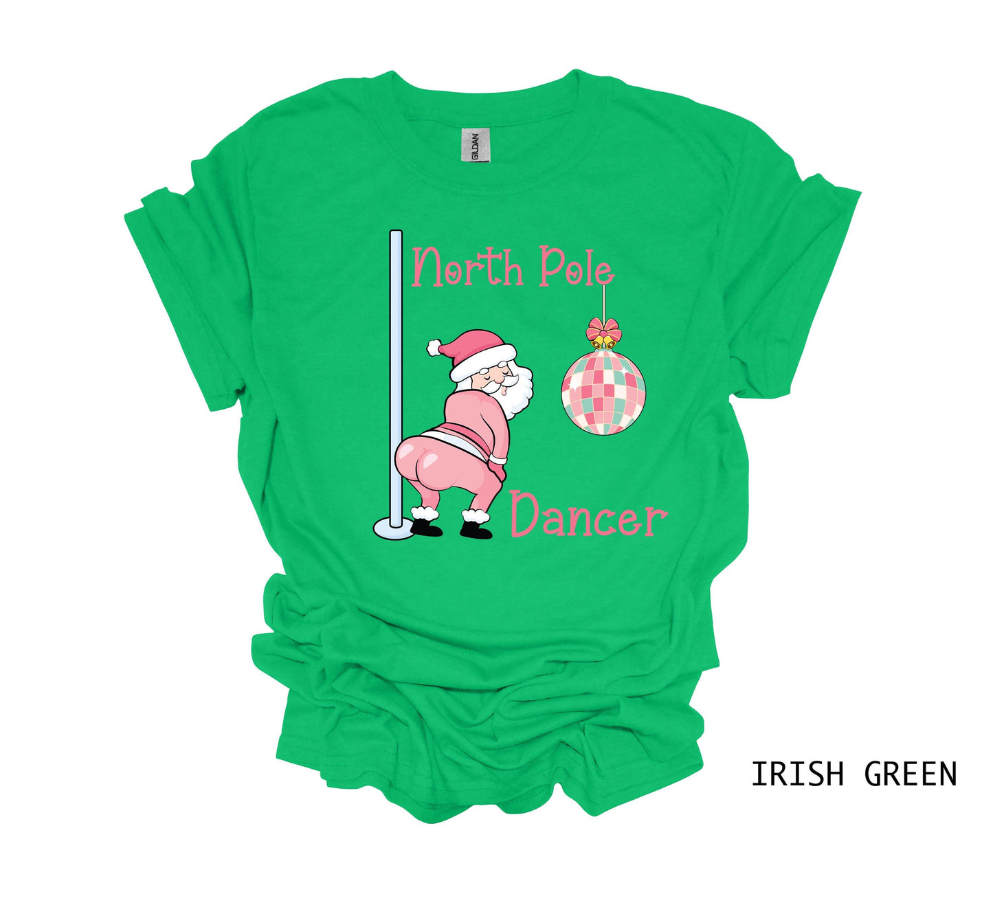 North Pole Dancer Funny Santa Shirt