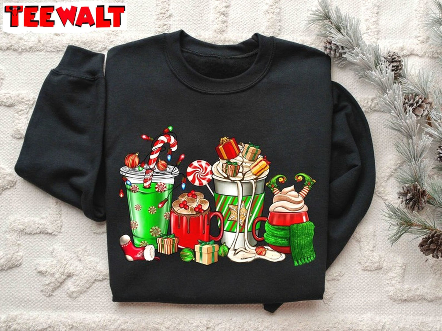 Christmas Coffee Sweatshirt, Coffee Lover Gift, Crewneck Sweatshirt