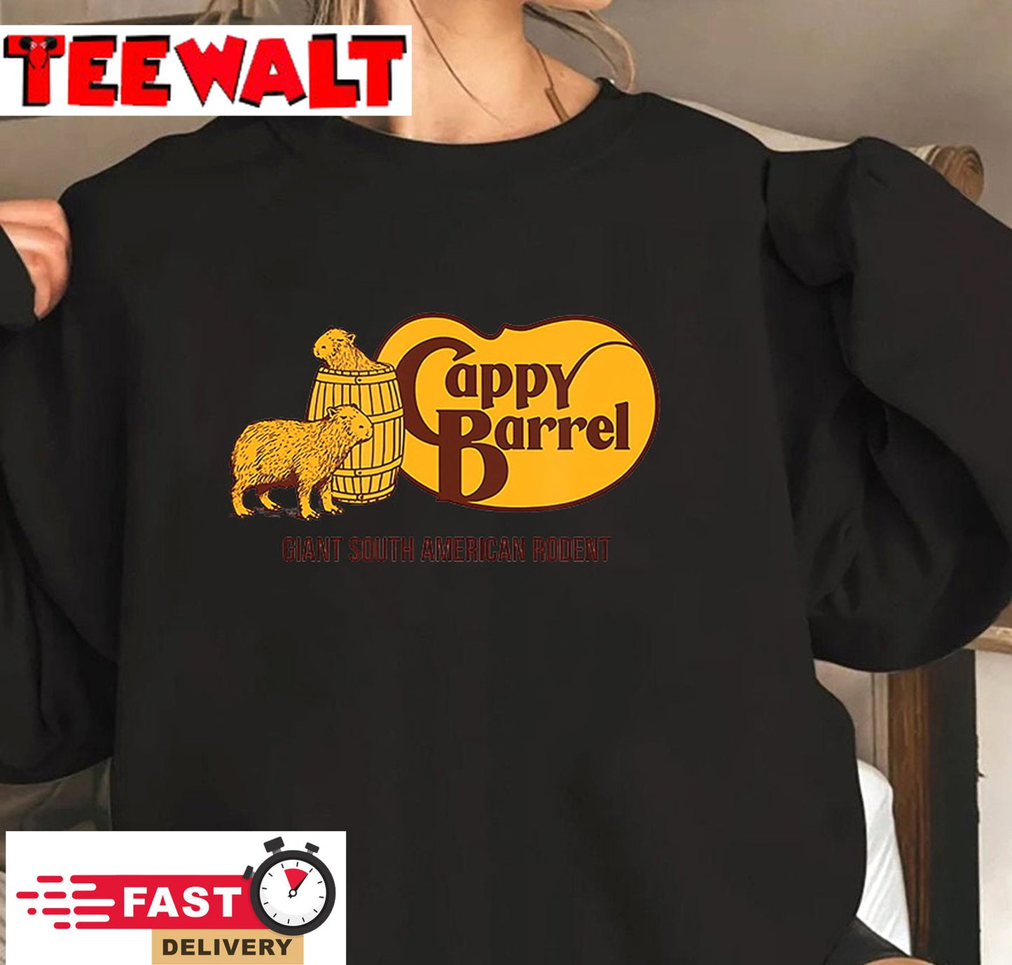 Cappy Barrel capybara country store logo T-Shirt