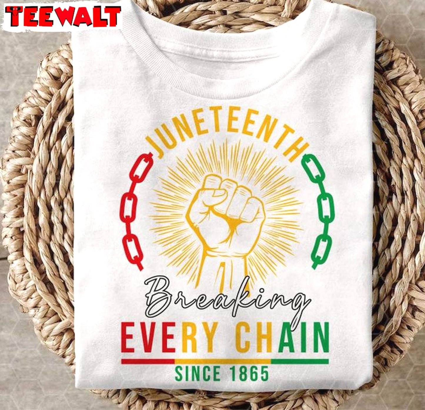 Must Have Breaking Every Chain Shirt, Groovy Juneteenth Short Sleeve Crewneck