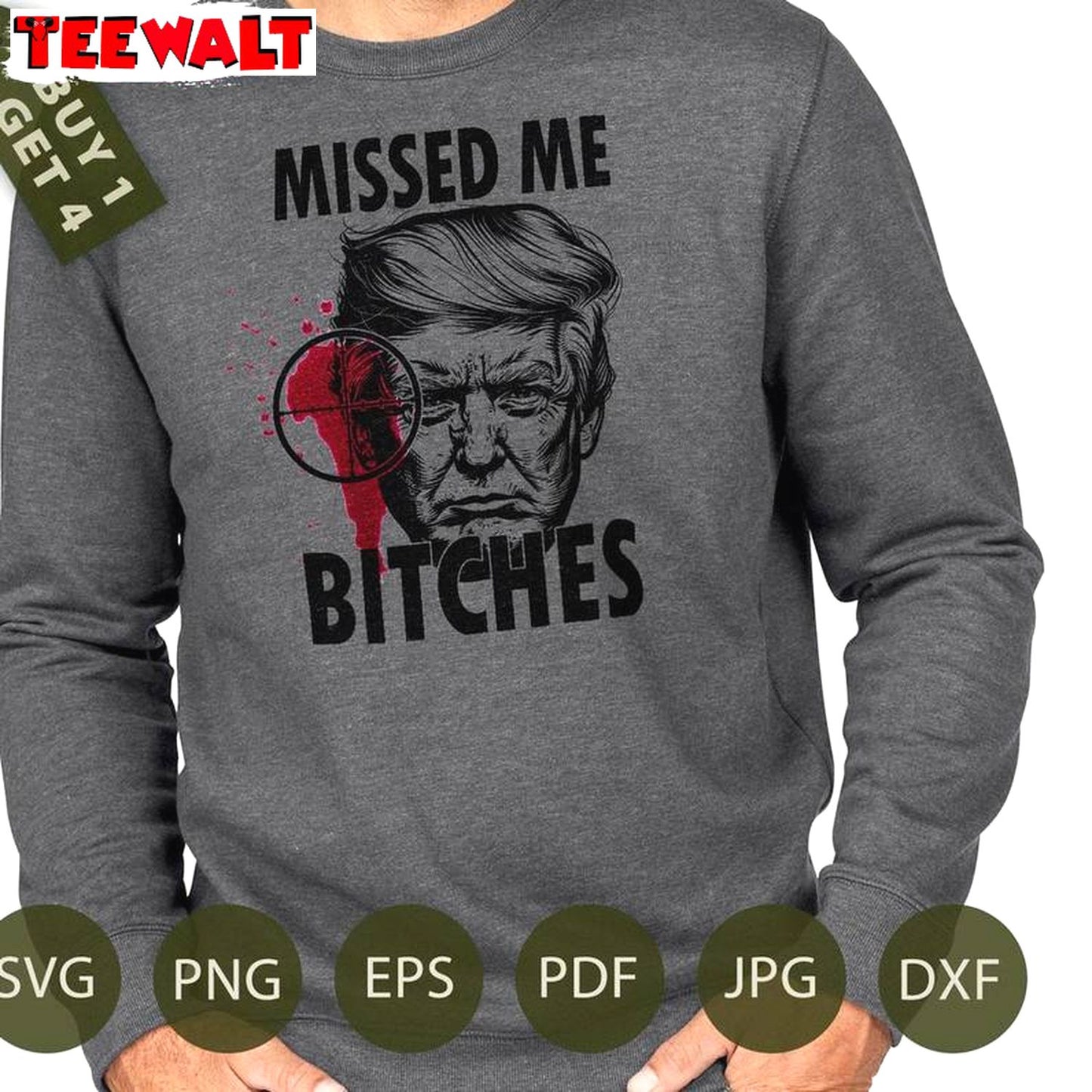 Trump Shot Maga Republican Unisex Hoodie, Limited You Missed Bitches Shirt Sweater