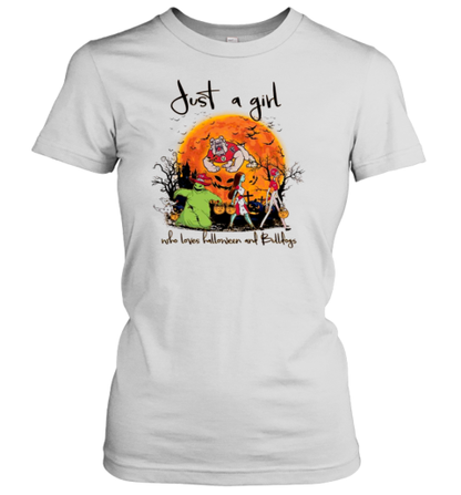 Just A Girl Who Love Halloween And Fresno State Bulldogs Football T-Shirt