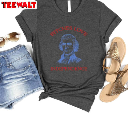 Funny 4th Of July Unisex Hoodie, Groovy Bitches Love Independence