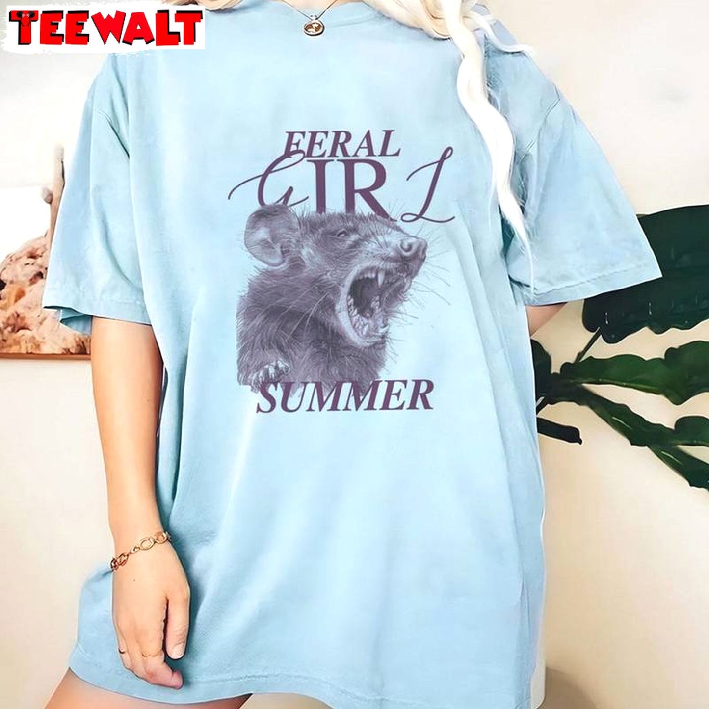 Feral Girl Summer Limited Shirt, Cool Design Western Crewneck Long Sleeve